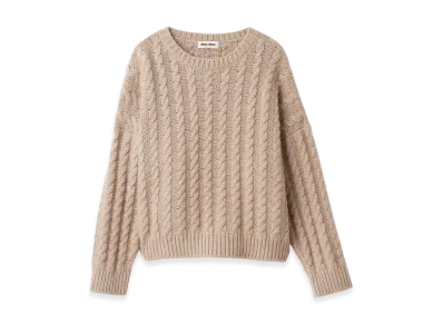 MIU MIU Cashmere Sweater "Sand Beige"