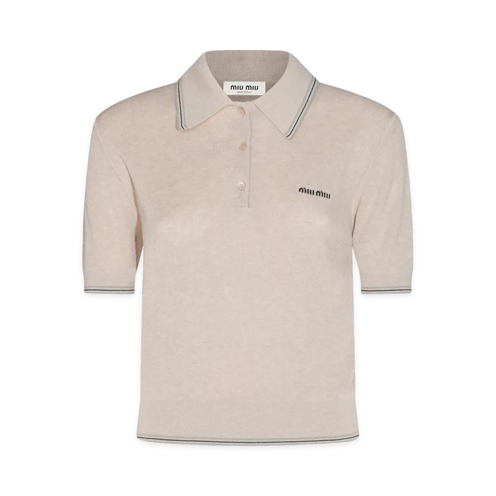 MIU MIU Women's Polo "Sabbia"