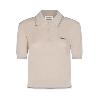 MIU MIU Women's Polo "Sabbia"