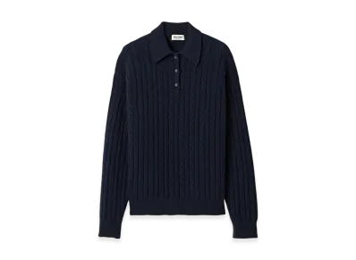 MIU MIU Women's Cashmere Knit Polo Shirt "Blue"