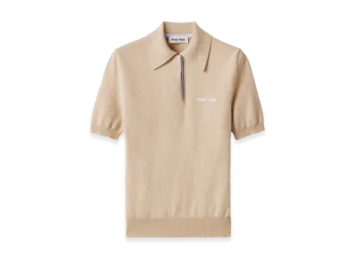 MIU MIU Women's Cashmere Polo Sweater "Albino White"