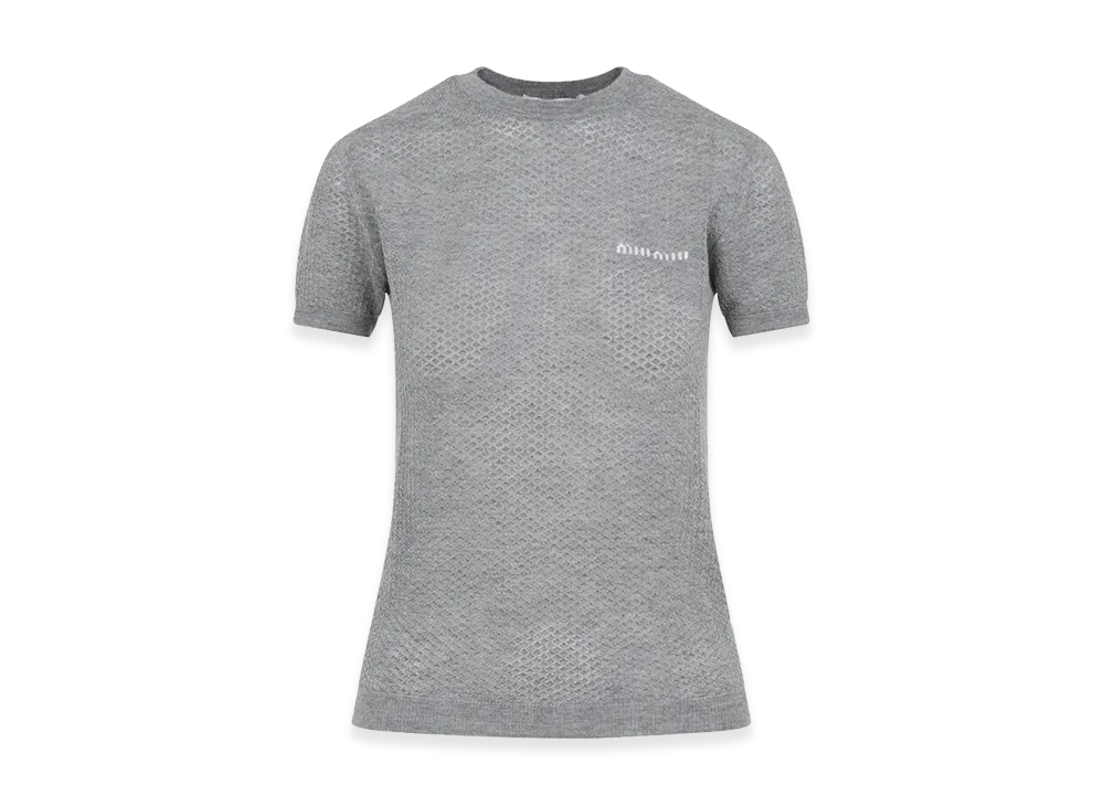 MIU MIU Women's Cashmere T-Shirt "Gray"