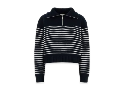 MIU MIU Women's Embroidered Cashmere Sweater "Dark Blue"