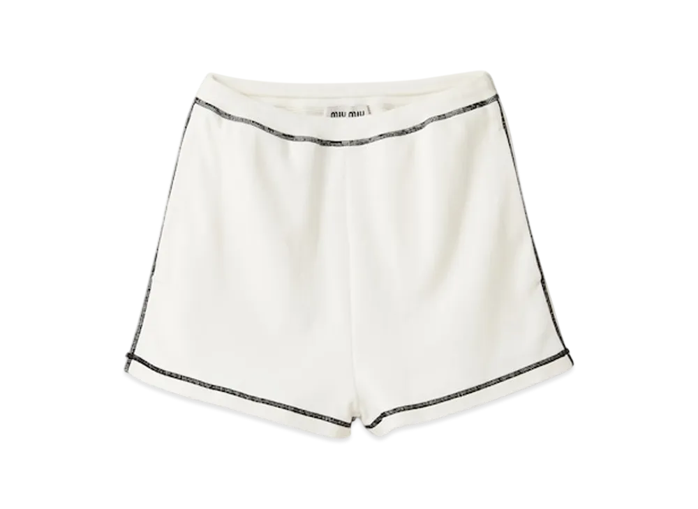 MIU MIU Women's Cotton Shorts "White/Black"