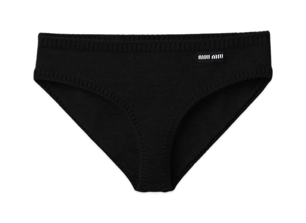 MIU MIU Women's Cashmere Panties "Black"