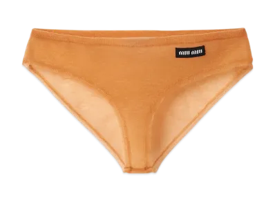 MIU MIU Women's Nylon Panties "Apricot"