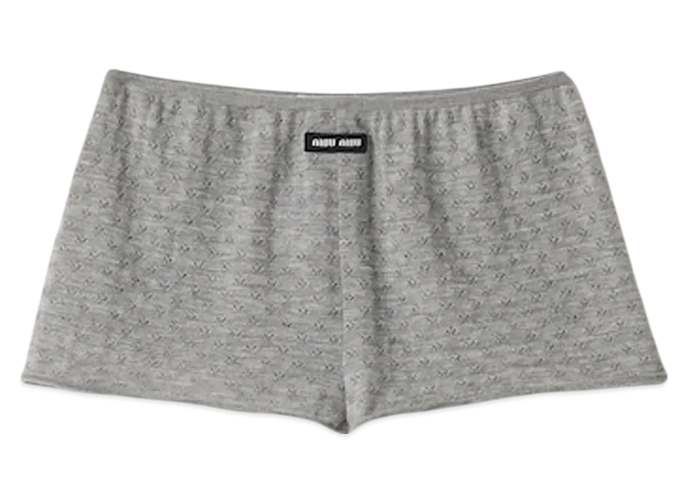 MIU MIU Women's Cashmere and Silk Shorts "Grey"