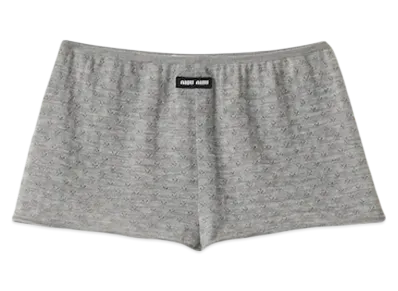 MIU MIU Women's Cashmere and Silk Shorts "Grey"