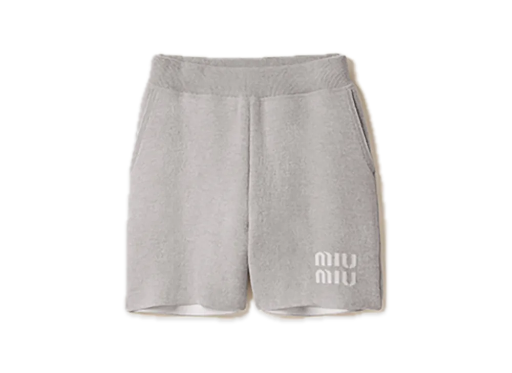 MIU MIU Double Cashmere Shorts "Grey"