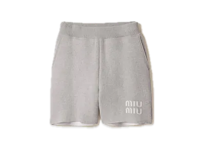 MIU MIU Double Cashmere Shorts "Grey"