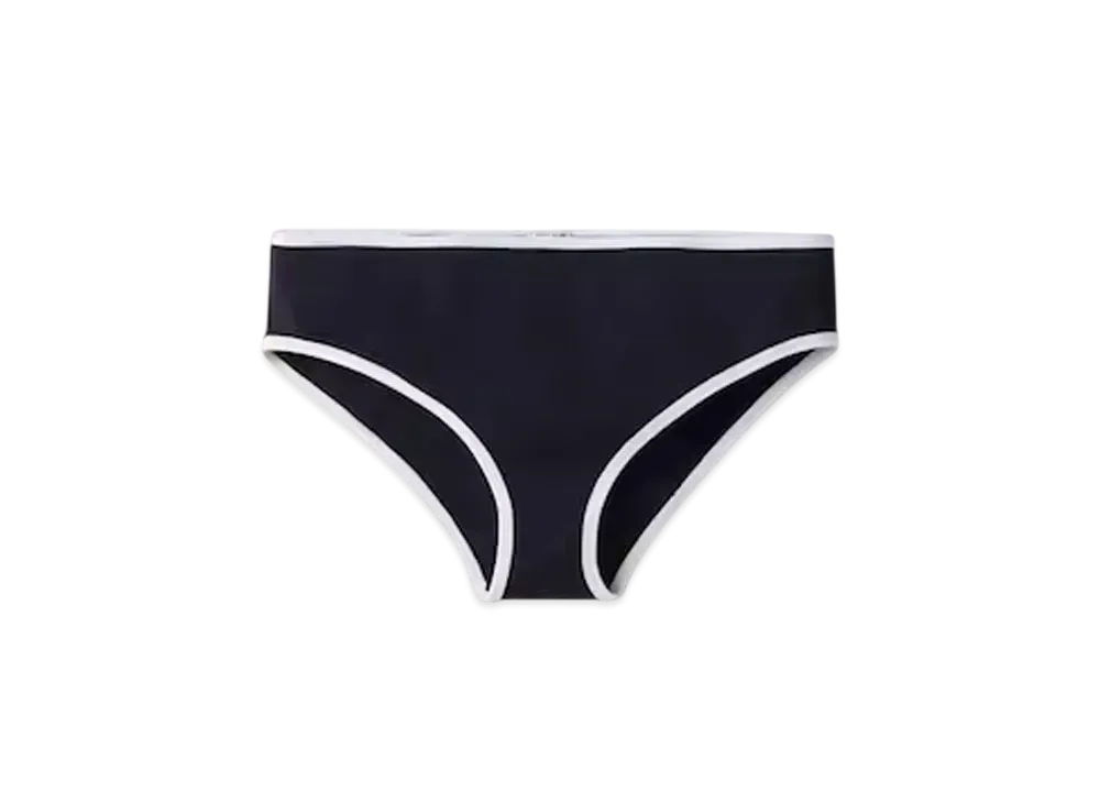MIUMIU Women's Technical Knit Swimsuit Bottom "Navy/White"