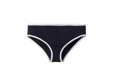 MIUMIU Women's Technical Knit Swimsuit Bottom "Navy/White"