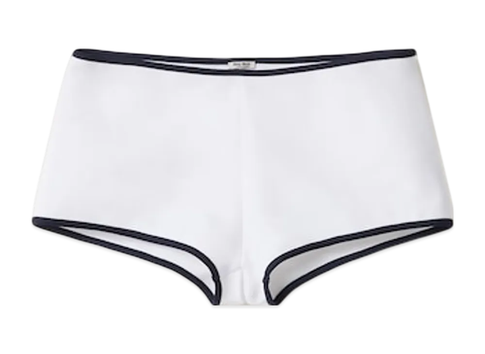 MIU MIU Women's Technical Yarn Shorts "White/Blue"