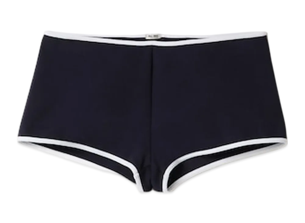 MIU MIU Women's Technical Yarn Shorts "Blue/White"