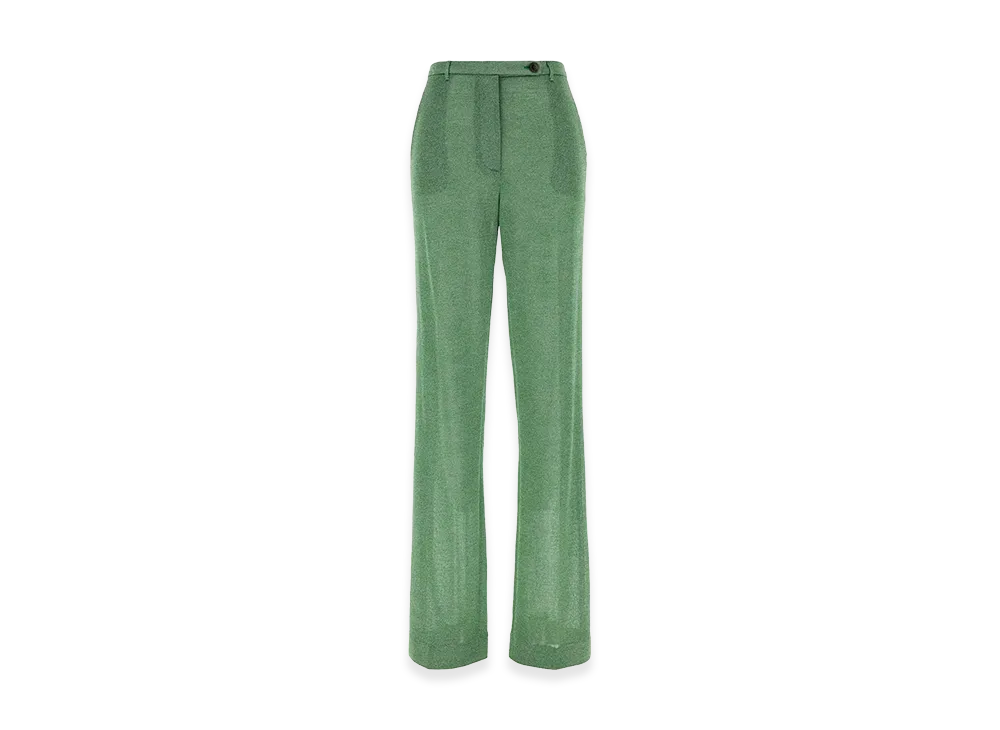 MIU MIU Women's Viscose Blend Pant "Green"