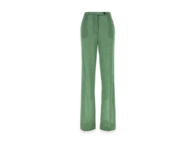 MIU MIU Women's Viscose Blend Pant "Green"
