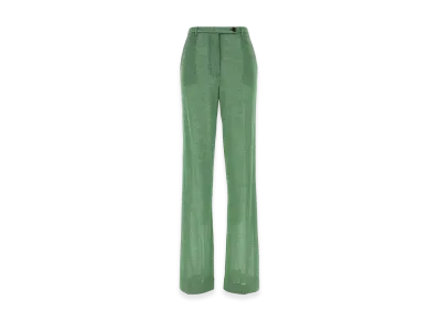 MIU MIU Women's Viscose Blend Pant "Green"