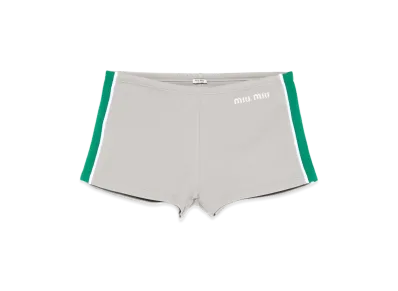 MIU MIU Women's Polyamide Shorts "Gray"