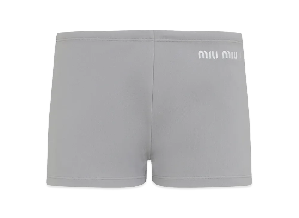 MIU MIU Women's Polyamide Shorts "Grigio"
