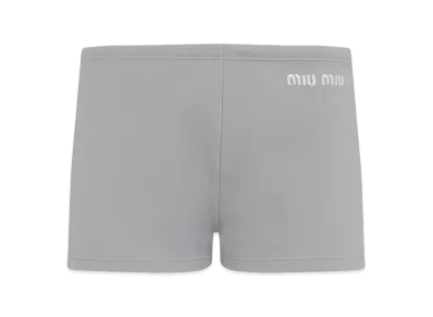 MIU MIU Women's Polyamide Shorts "Grigio"