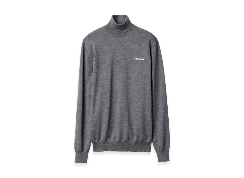 MIU MIU Women's Wool Sweater "Slate Grey"