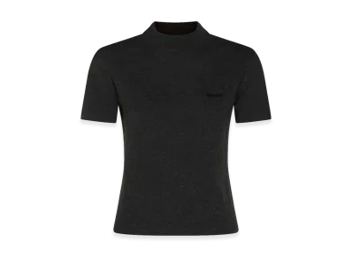 MIU MIU Women's Cashmere T-Shirt "Charcoal Gray"