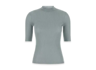 MIU MIU Women's Silk T-Shirt "Powder Blue"