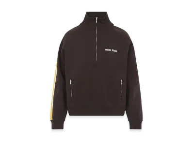 MIU MIU Women's Tech Fabric Sweatshirt "Brown/Chocolate"