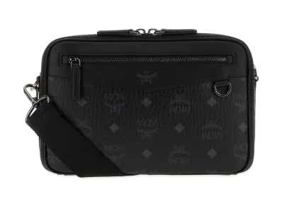 MCM Women's Printed Canvas Small Diamond Crossbody Bag "Black"