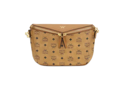 MCM Women's Printed Canvas Diamond Belt Bag "Brown"