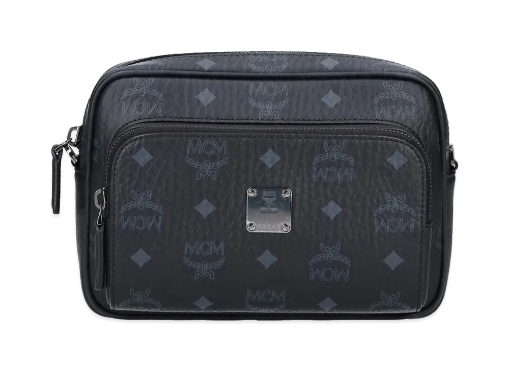 MCM Women's Printed Canvas Aren Crossbody Bag "Black"