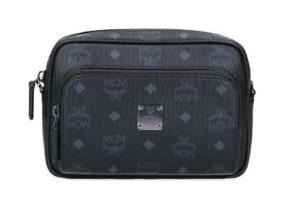 MCM Women's Printed Canvas Aren Crossbody Bag "Black"