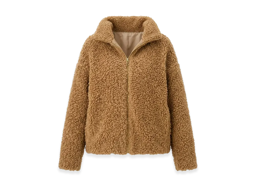 Max Mara Studio Women's Oggetti High Neck Zip Cardigan "Brown"