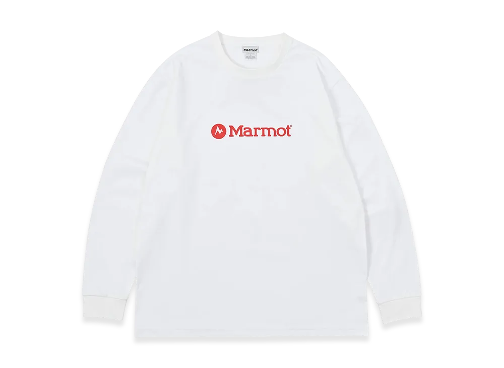 Marmot Logo L/S T-Shirt "White"