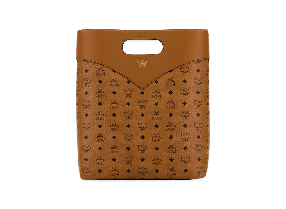 MCM Printed Canvas Shopping Bag "Brown"