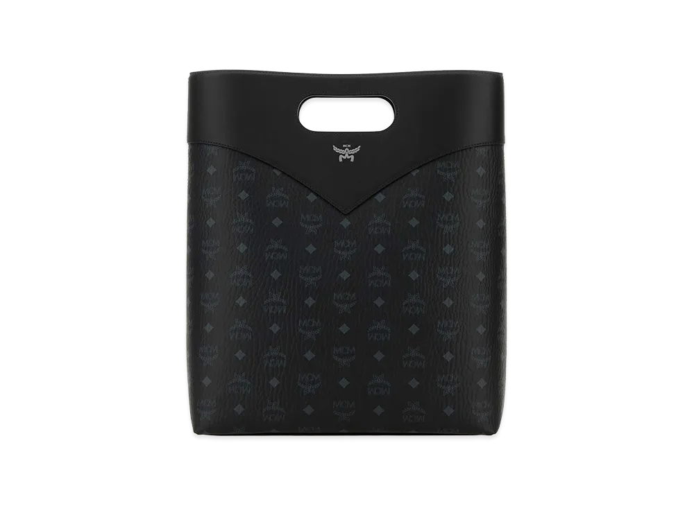 MCM Women's Printed Canvas Shopping Bag "Black"