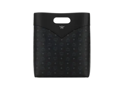 MCM Women's Printed Canvas Shopping Bag "Black"