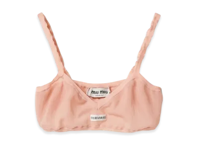 MIU MIU Women's Nylon Bra "Apricot"