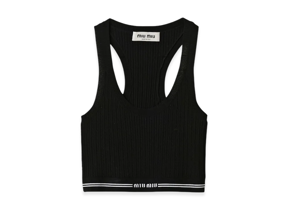 MIU MIU Women's Viscose Top "Black"