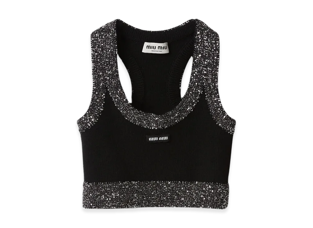 MIU MIU Women's Cashmere Top "Black"