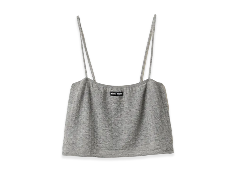 MIU MIU Women's Cashmere and Silk Top "Grey"