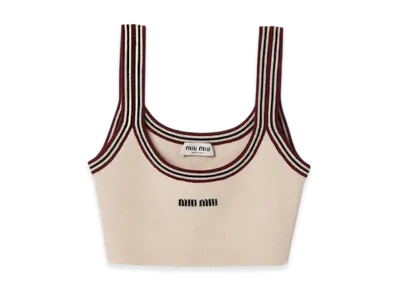 MIU MIU Women's Cashmere Tank Top "Natural"