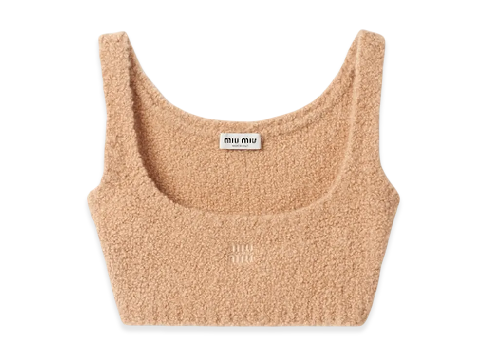 MIU MIU Women's Cashmere and Silk Top "Albino White"