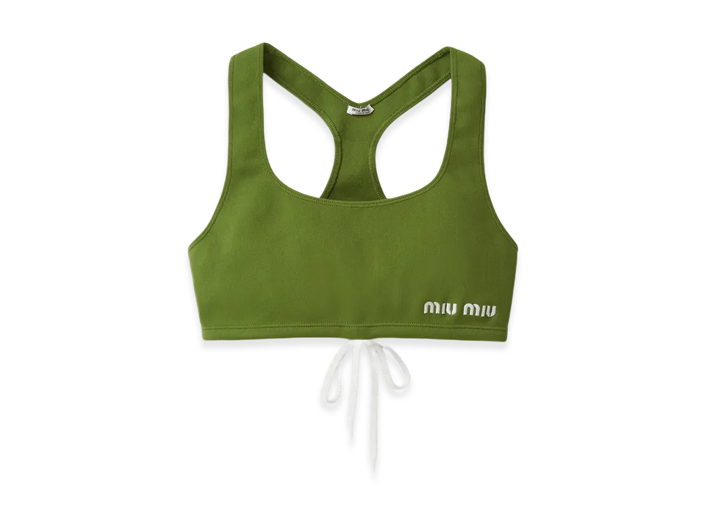 MIU MIU Technical Yarn Top "Pistachio"