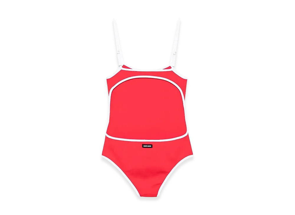 MIU MIU Women's Stretch Nylon Swimsuit "Red"