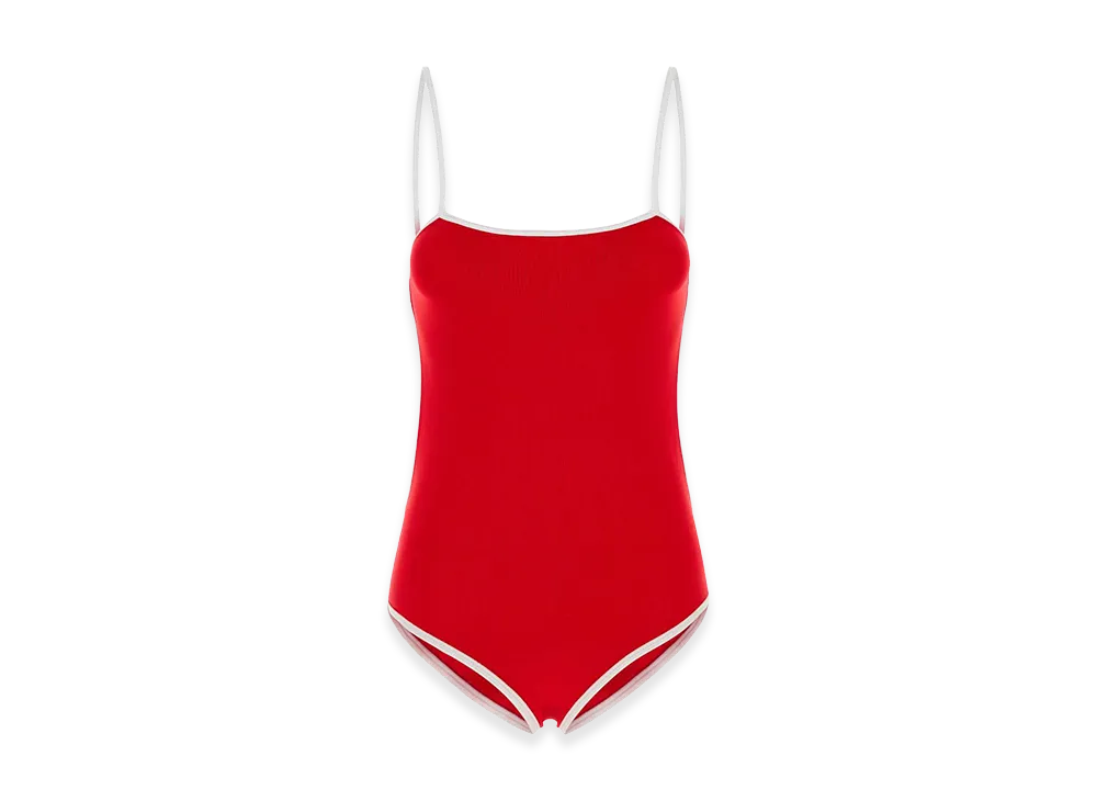 MIU MIU Women's Stretch Nylon Swimsuit "Red"