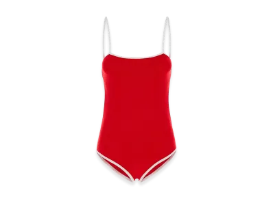 MIU MIU Women's Stretch Nylon Swimsuit "Red"