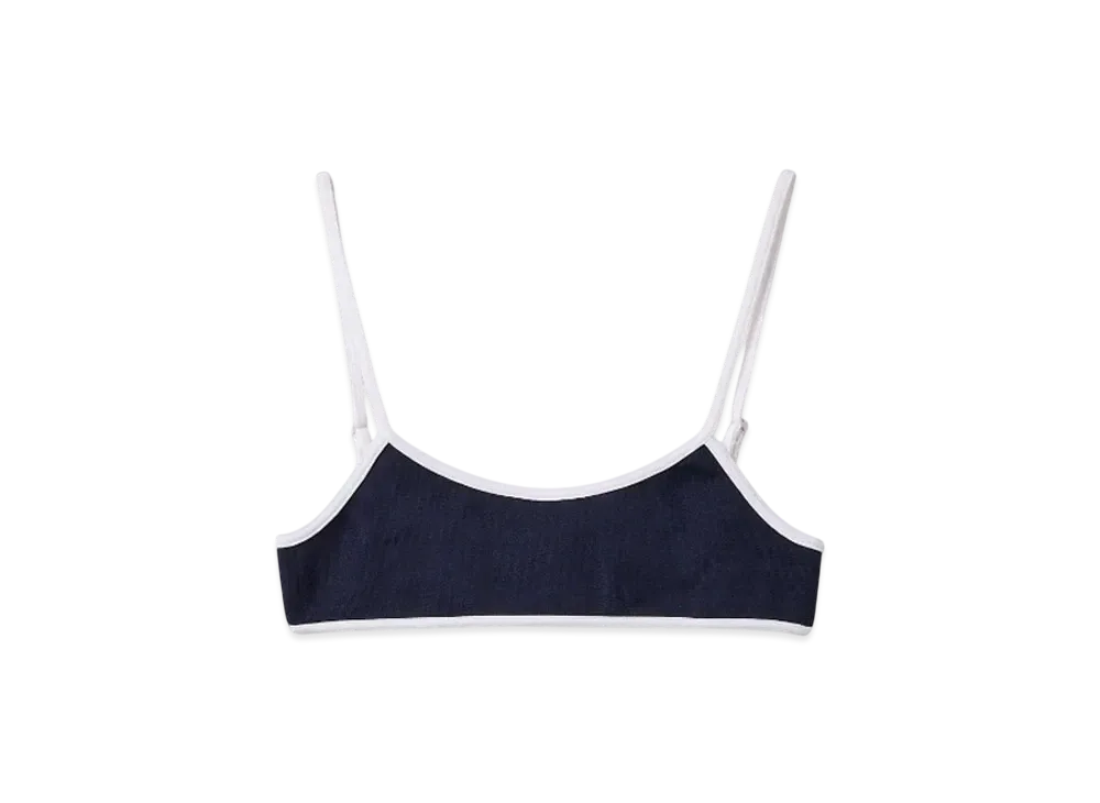 MIUMIU Women's Technical Knit Swimsuit "Navy/White"