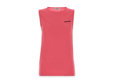 MIU MIU Women's Cashmere Blend Vest "Fluo Pink"