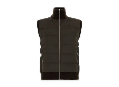 MIU MIU Women's Polyester and Cashmere Blend Vest "Brown/Chocolate"